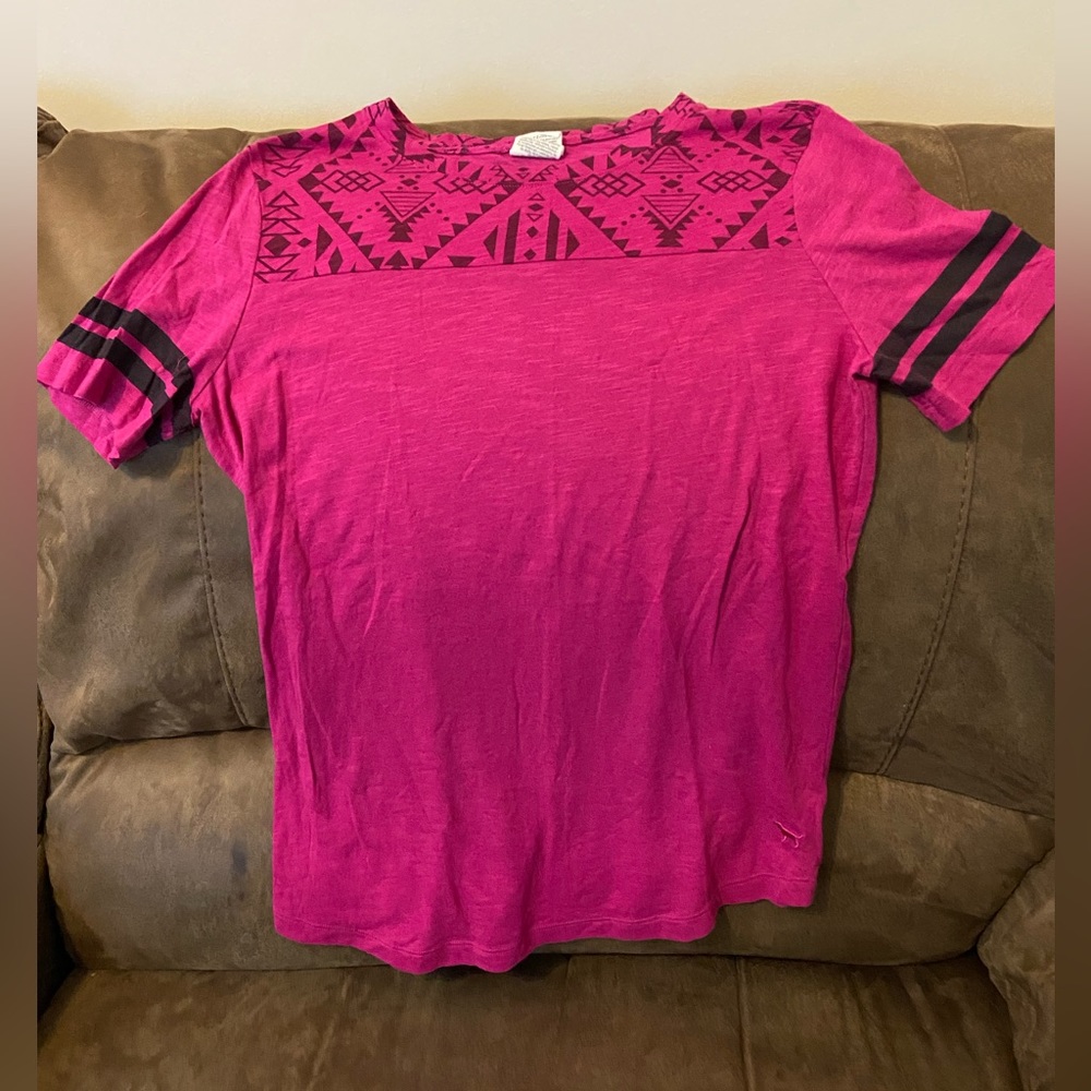Victorias Secret VS PINK Tee Aztec Print S
